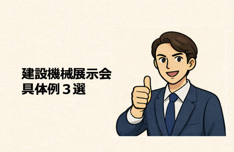 建設機械展示会　具体例３選