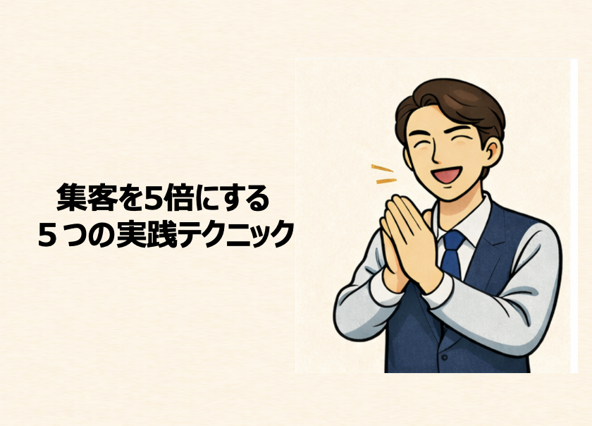 集客を5倍にする5つの実践テクニック