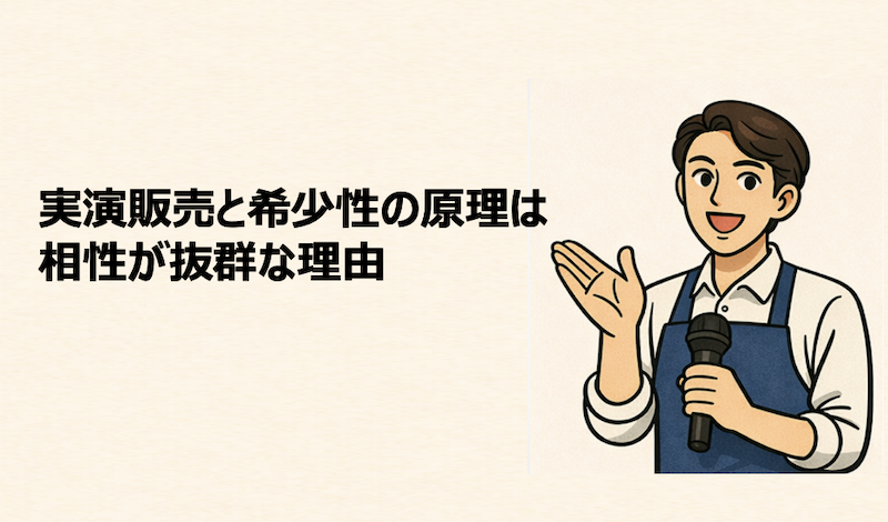 実演販売と希少性の原理は相性が抜群な理由
