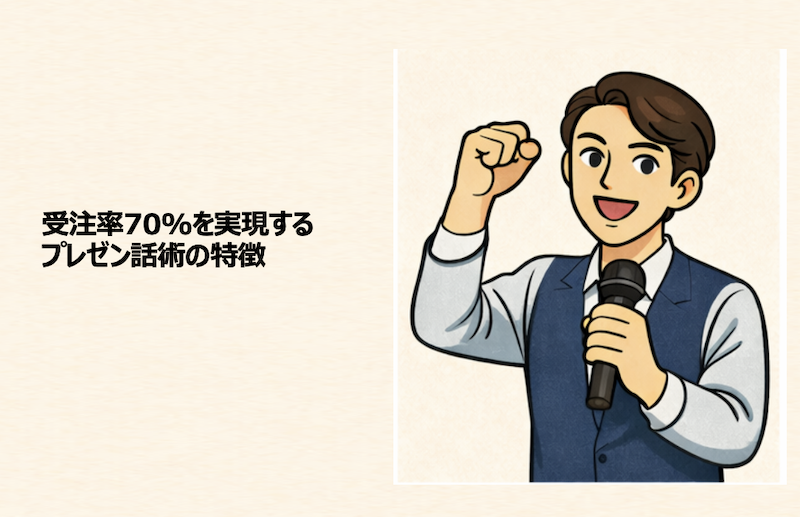 受注率70%を実現するプレゼン話術の特徴